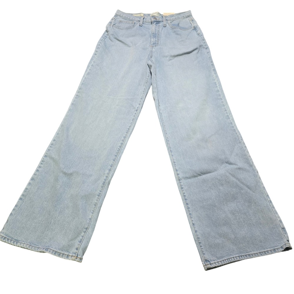 Universal Thread Wide Leg Jeans Womens 8 Light Blue High Rise Comfort Stretch